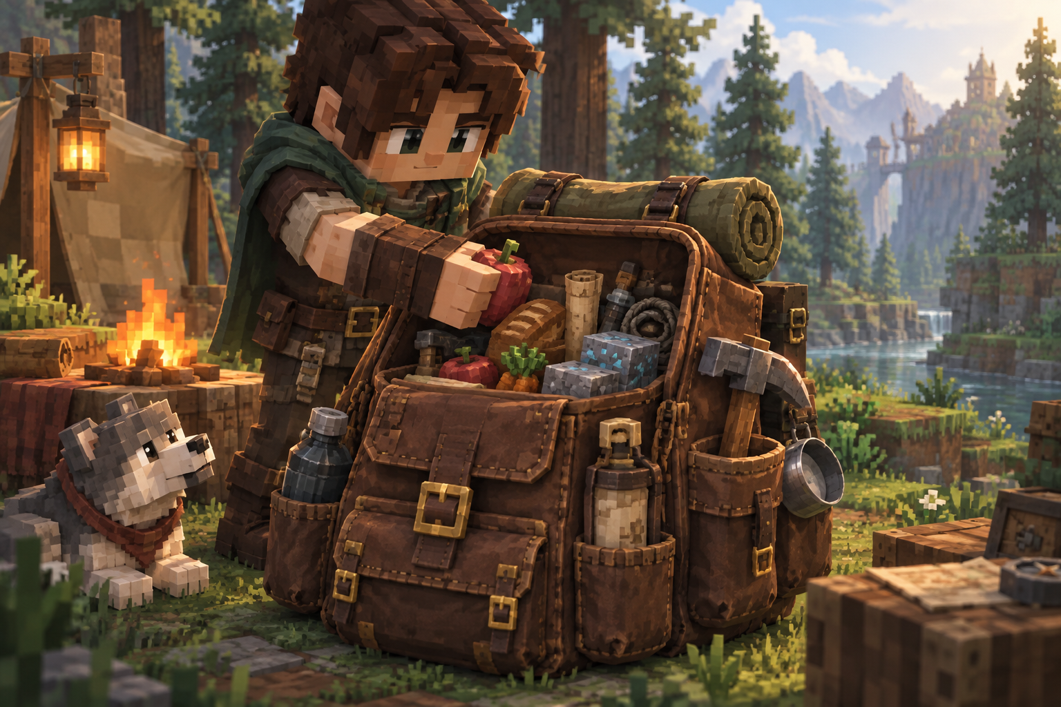 Artwork for Backpack: Expand the native backpack to 54 slots while retaining its contents.