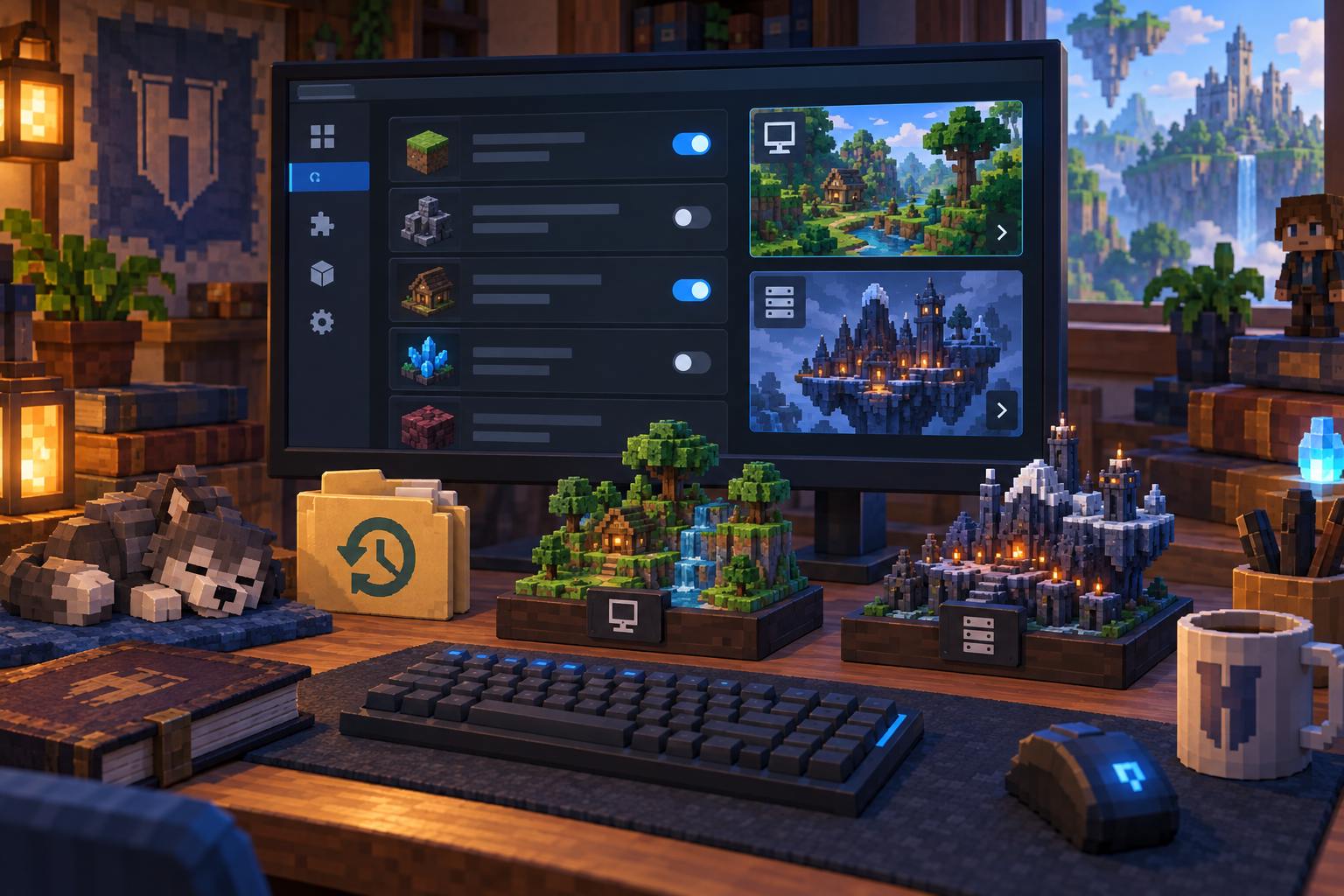 Artwork for Hytale Mod Manager: Manage Hytale packages for local saves and dedicated servers with identity-aware updates and rollback backups.
