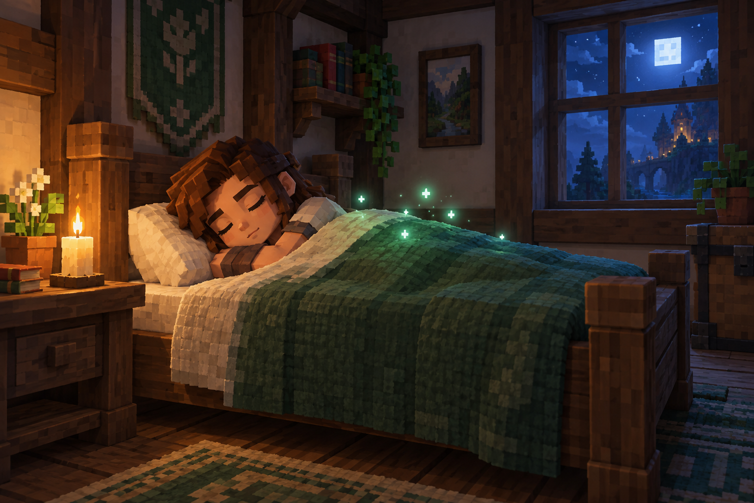 Artwork for Sleep Healing: Restores health when a player enters a native sleep state.