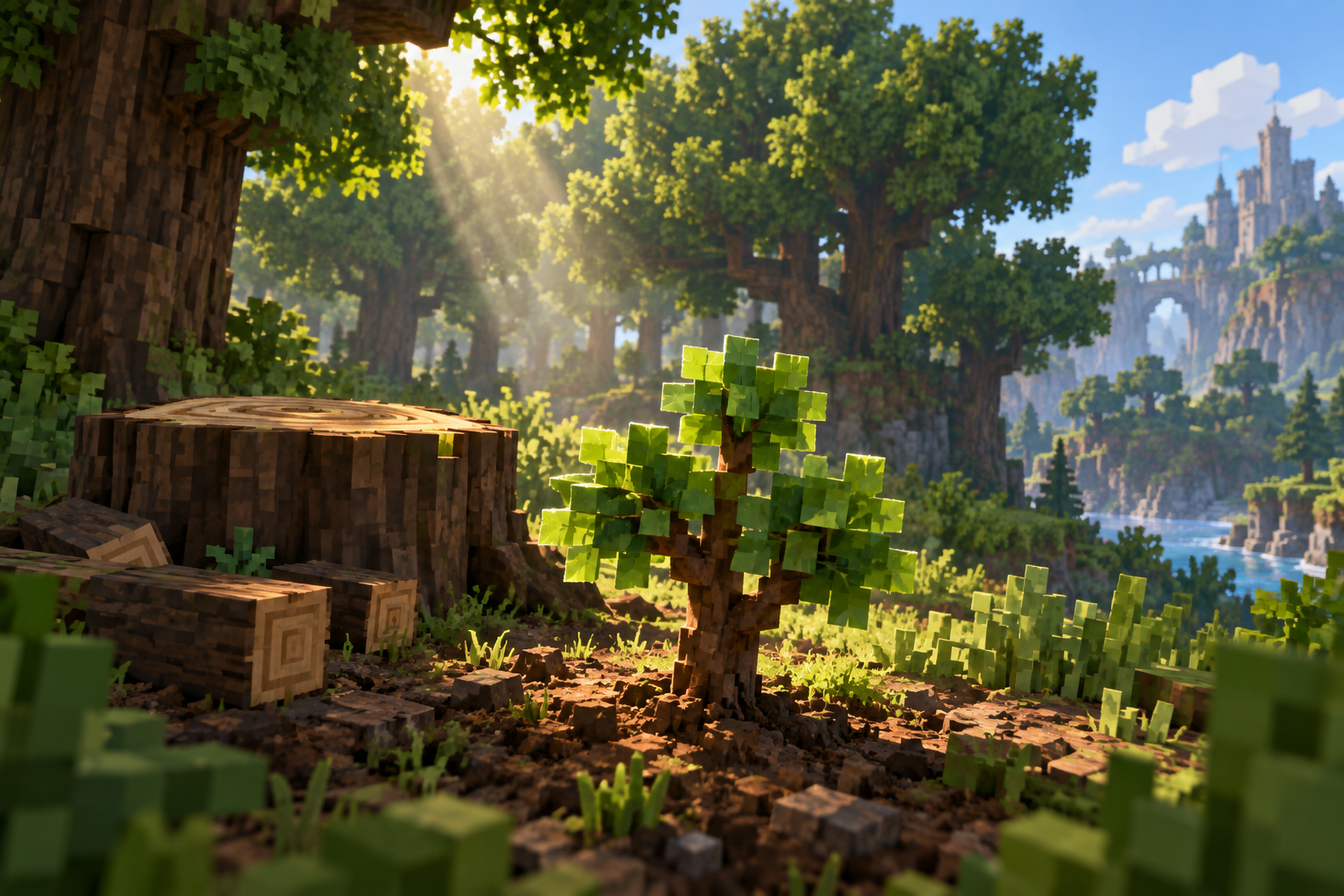 Artwork for Tree Renewal: Replants eligible harvested trees with matching saplings and adds occasional sapling drops from matching leaves.